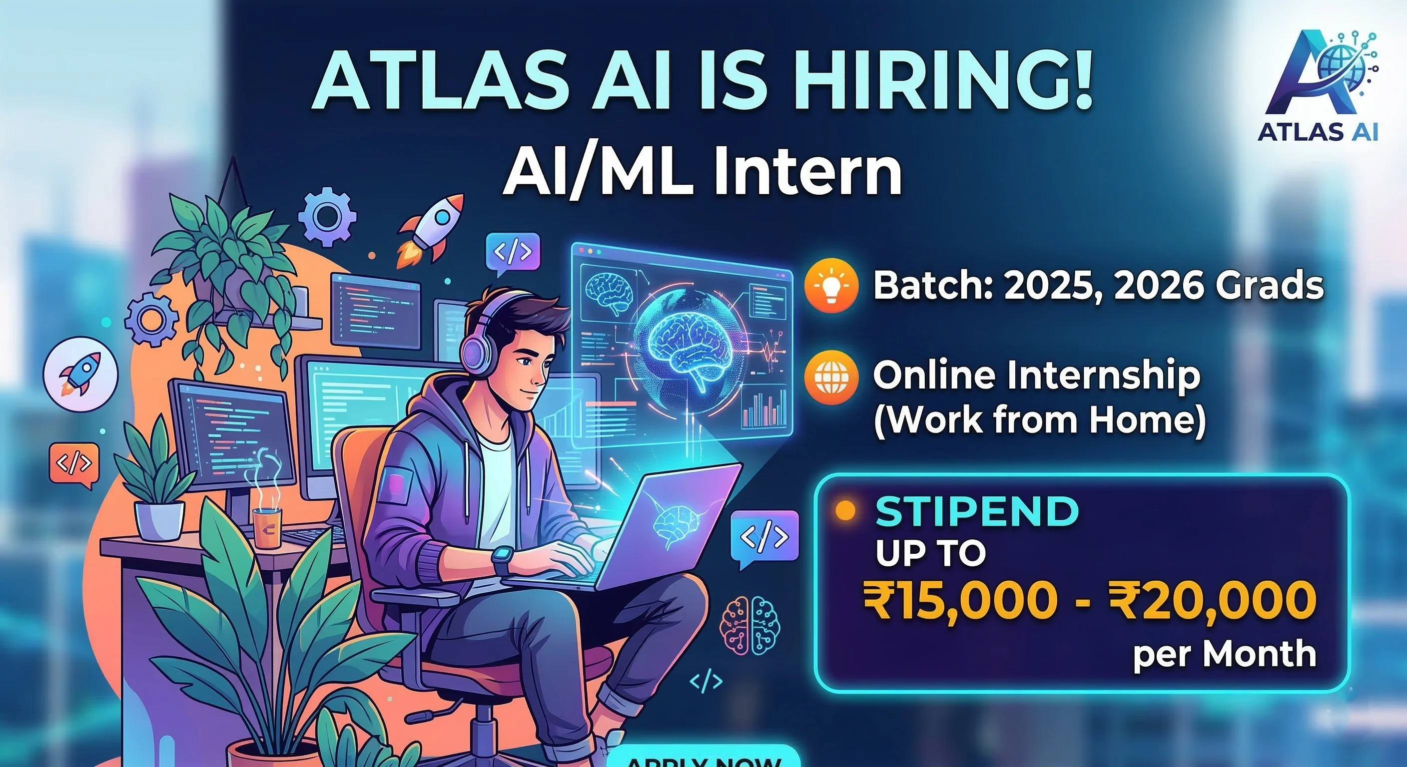 Atlas AI hiring freshers for AI ML Intern role in India