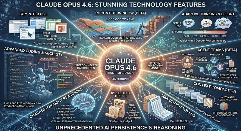 Claude Opus 4.6 Features by Anthropic