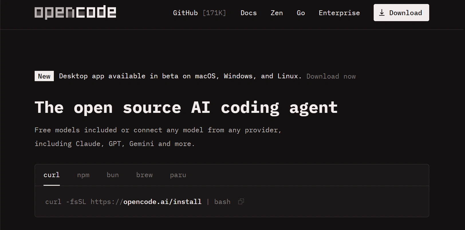 OpenCode Open Source AI Coding Agent Dashboard