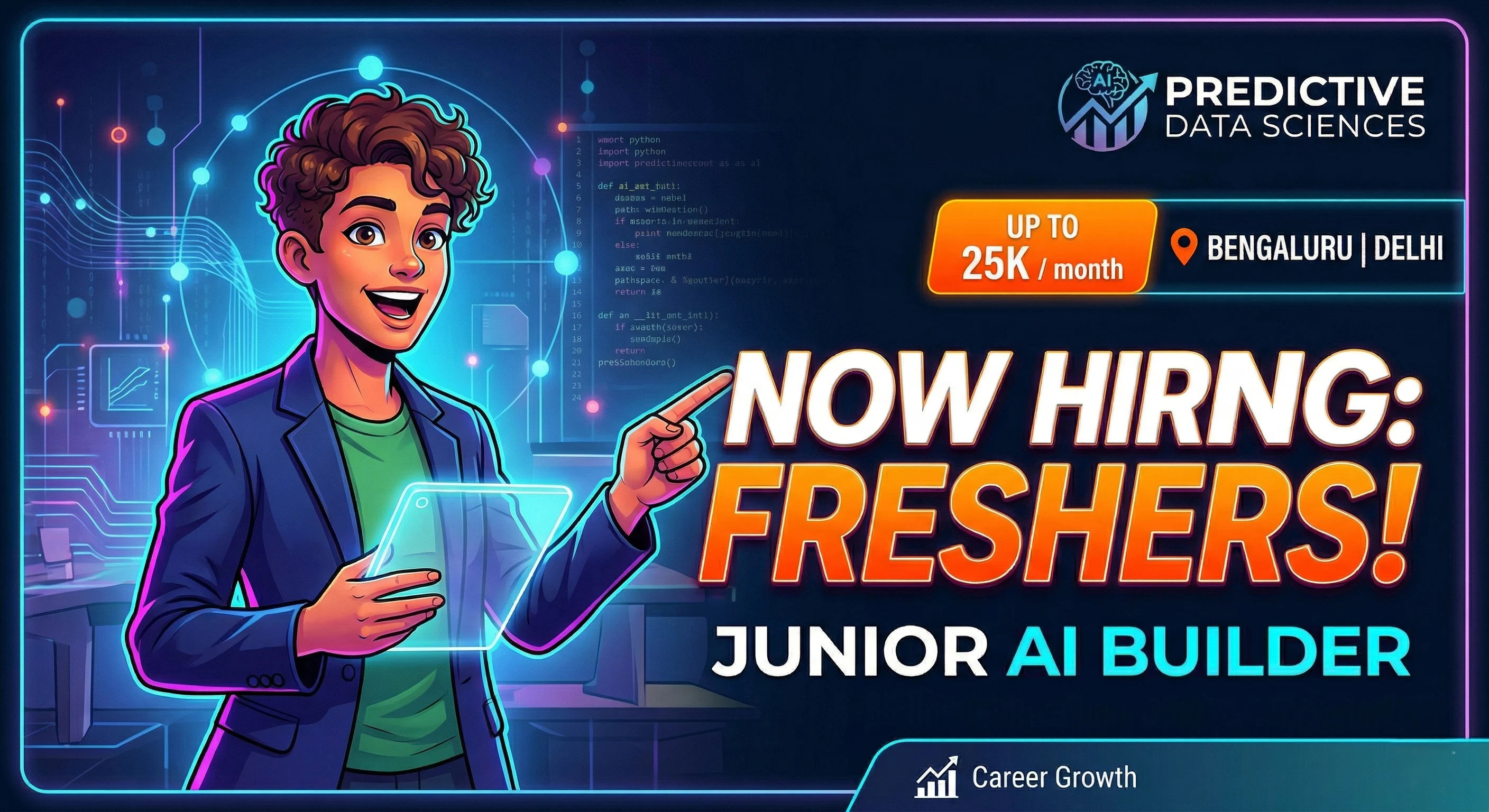 Predictive Data Sciences hiring freshers for Junior AI Builder