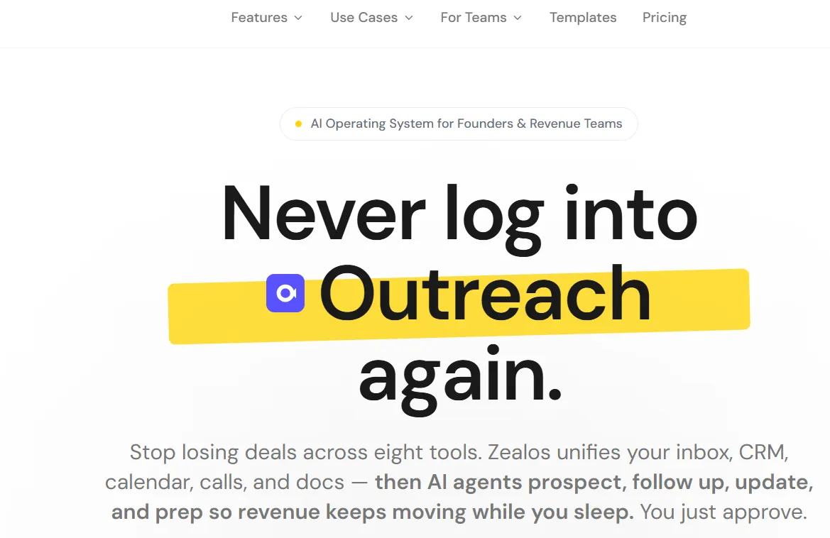 Zealos AI Operating System for Founders and Revenue Teams