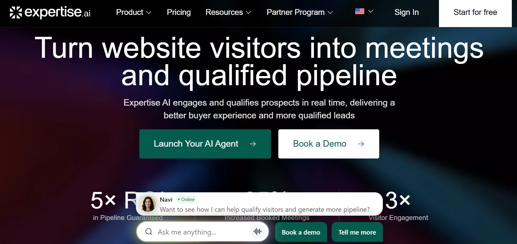 Expertise AI – Turn Website Visitors Into Meetings and Qualified Pipeline