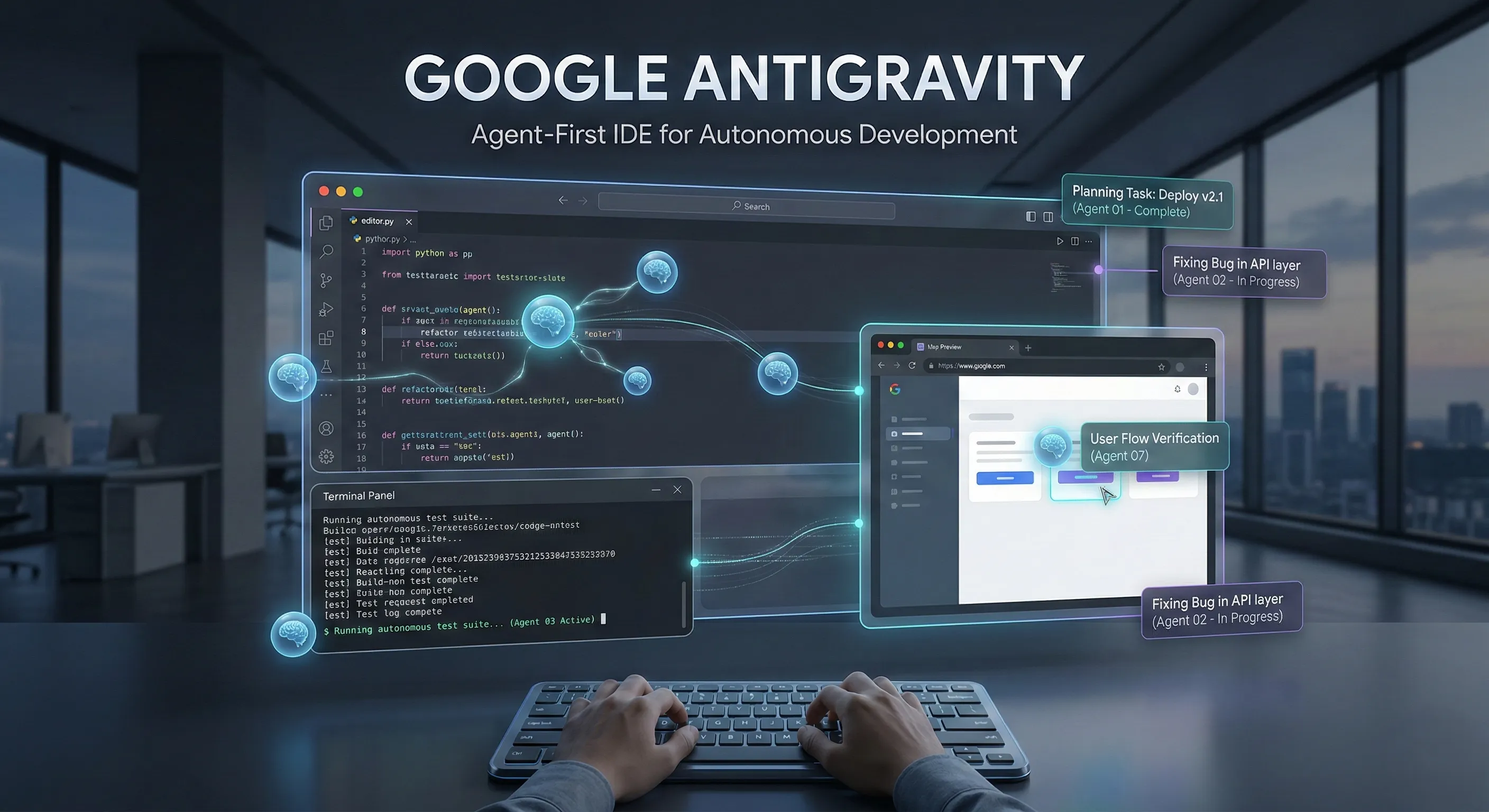 Google Antigravity - Agent-First IDE for Autonomous AI Development