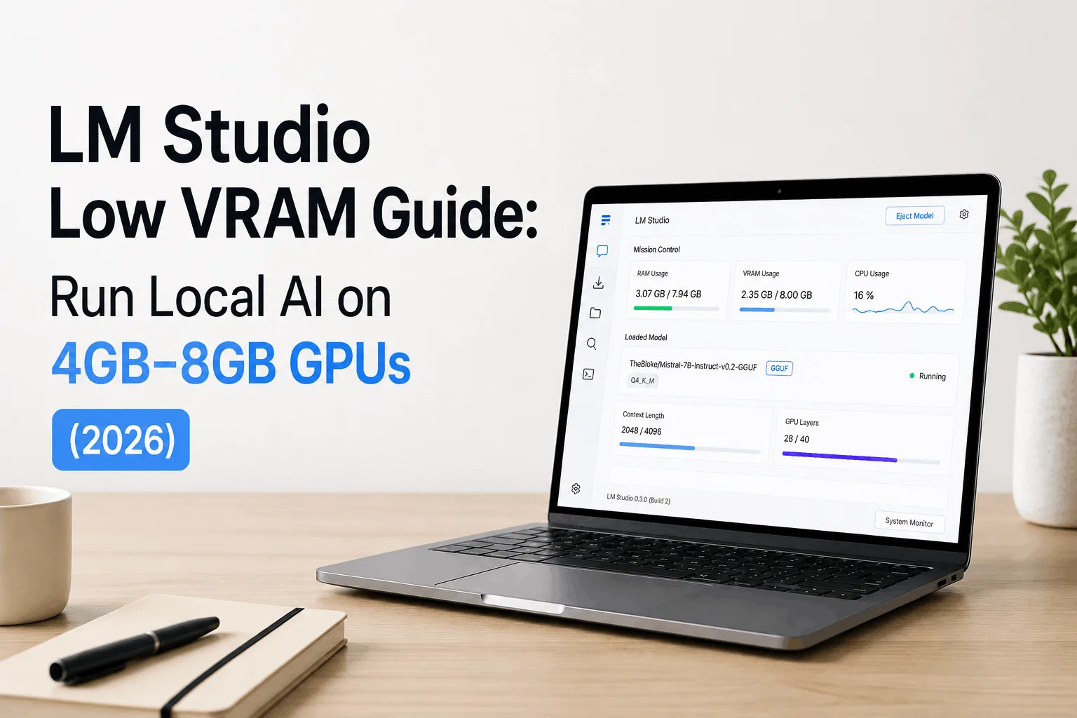 Running a local large language model on a laptop without a dedicated GPU